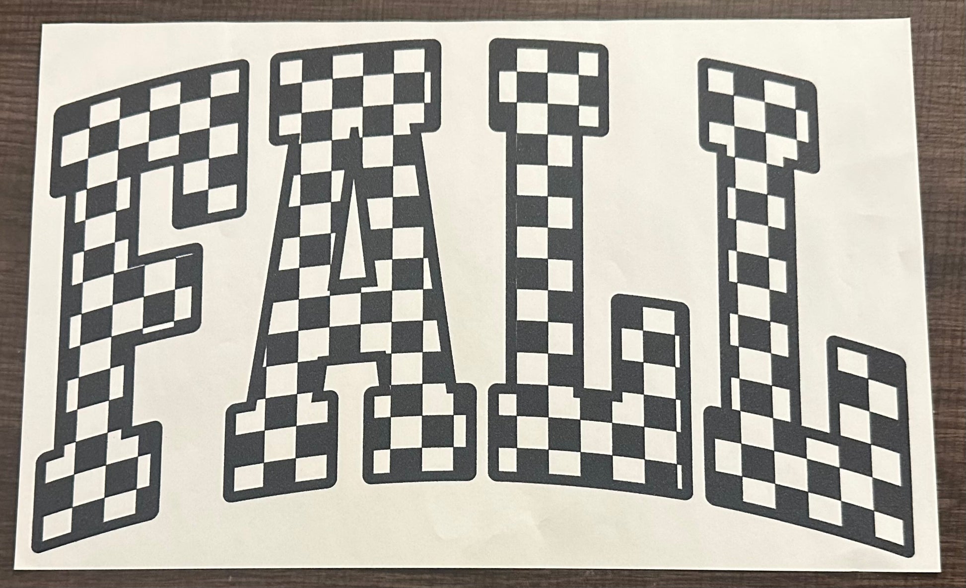 Fall Checkered Iron On Screen Print Transfer