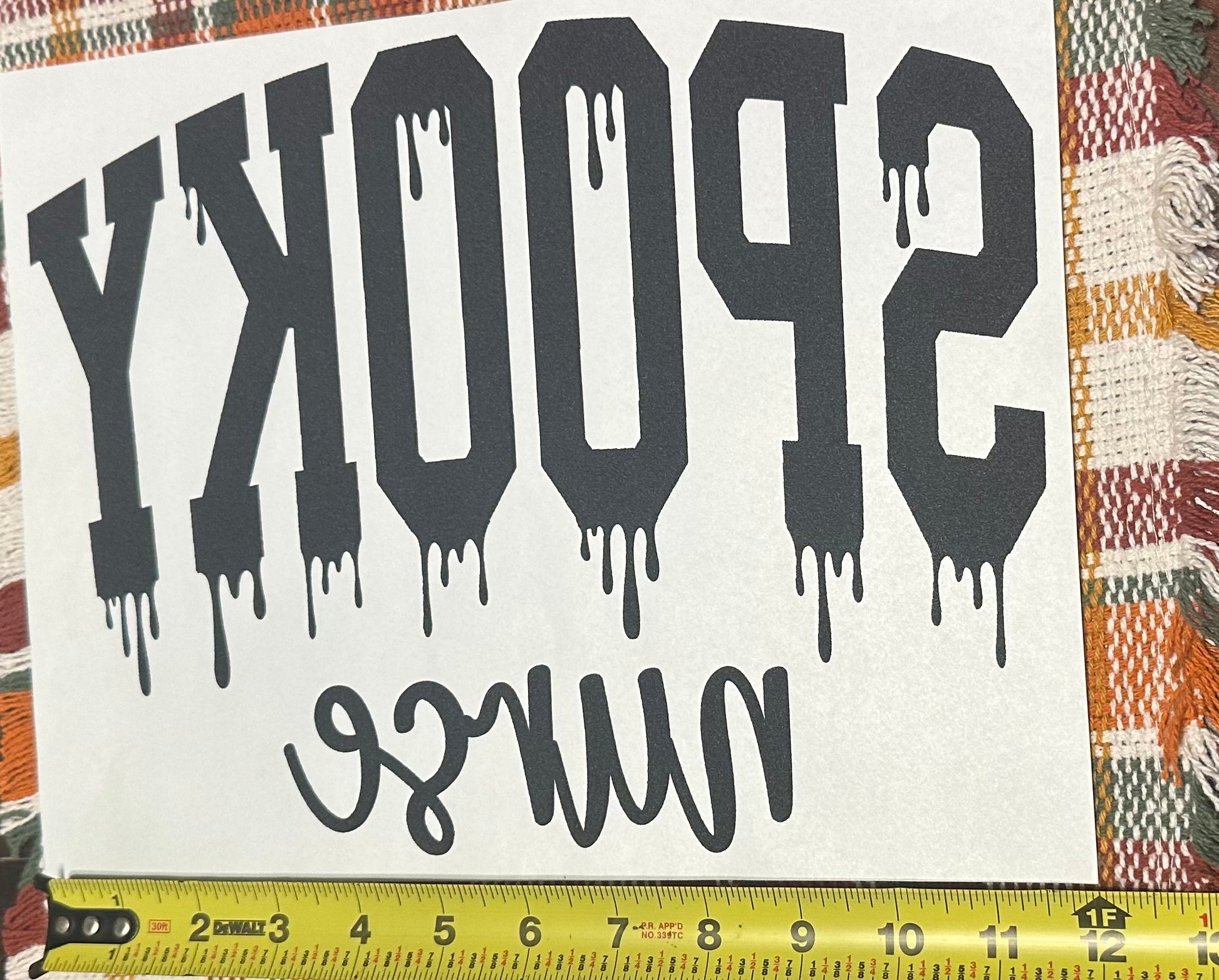 Spooky Nurse Halloween Screen Print Transfer