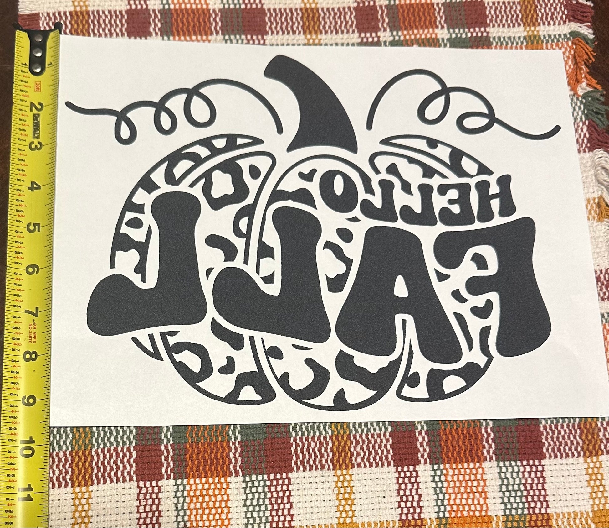 Hello Fall Screen Print Transfer