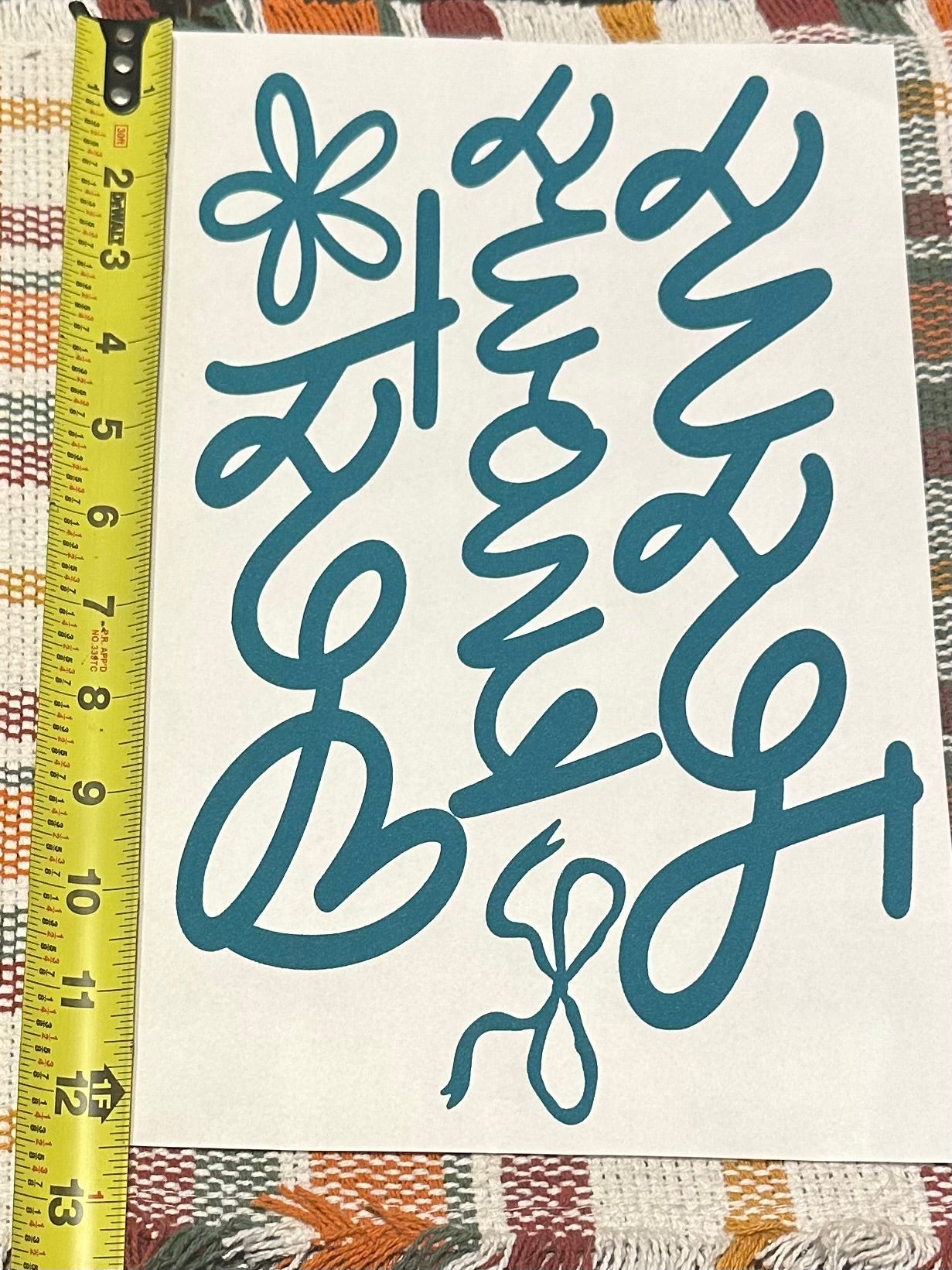 Jesus Knows Best Teal Iron On Screen Print Transfer
