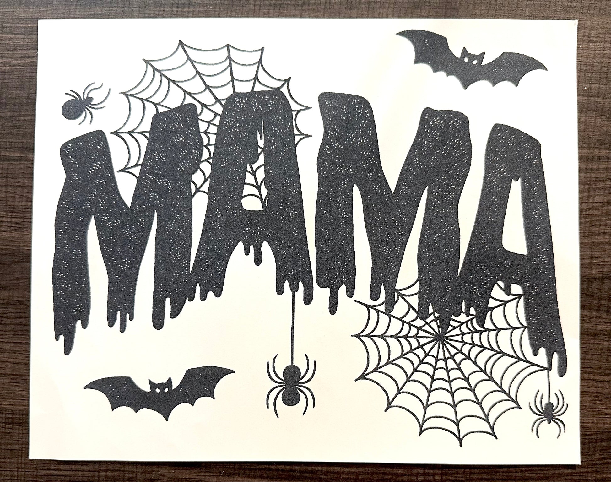 Mama Bat Halloween Iron On Screen Print Transfer