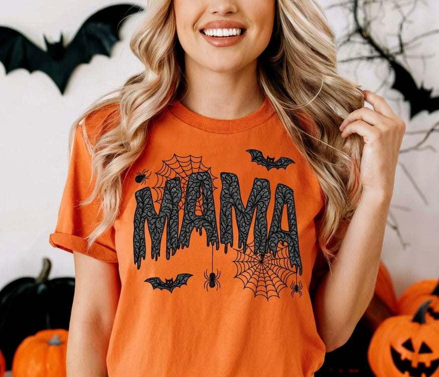 Mama Bat Halloween Iron On Screen Print Transfer