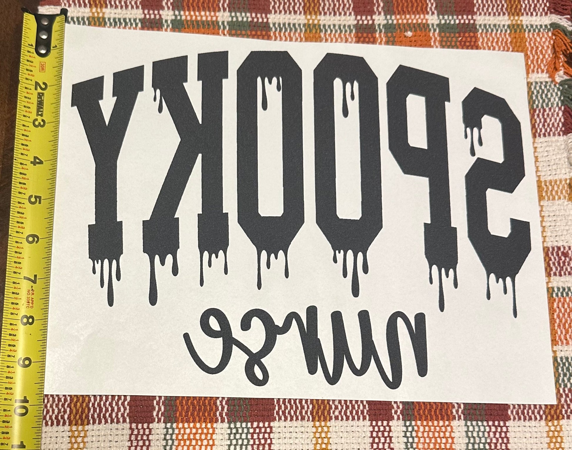 Spooky Nurse Halloween Screen Print Transfer