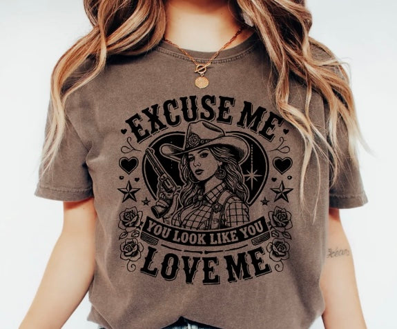 Excuse Me You Look Like You Love Me Screen Print Transfer
