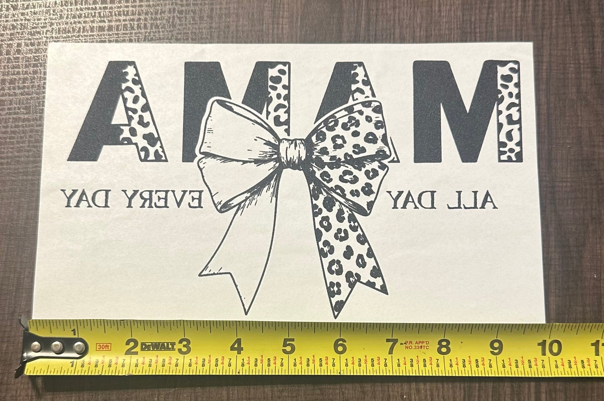 Mama All Day Every Day Cheetah Print Screen Print Iron On Transfer