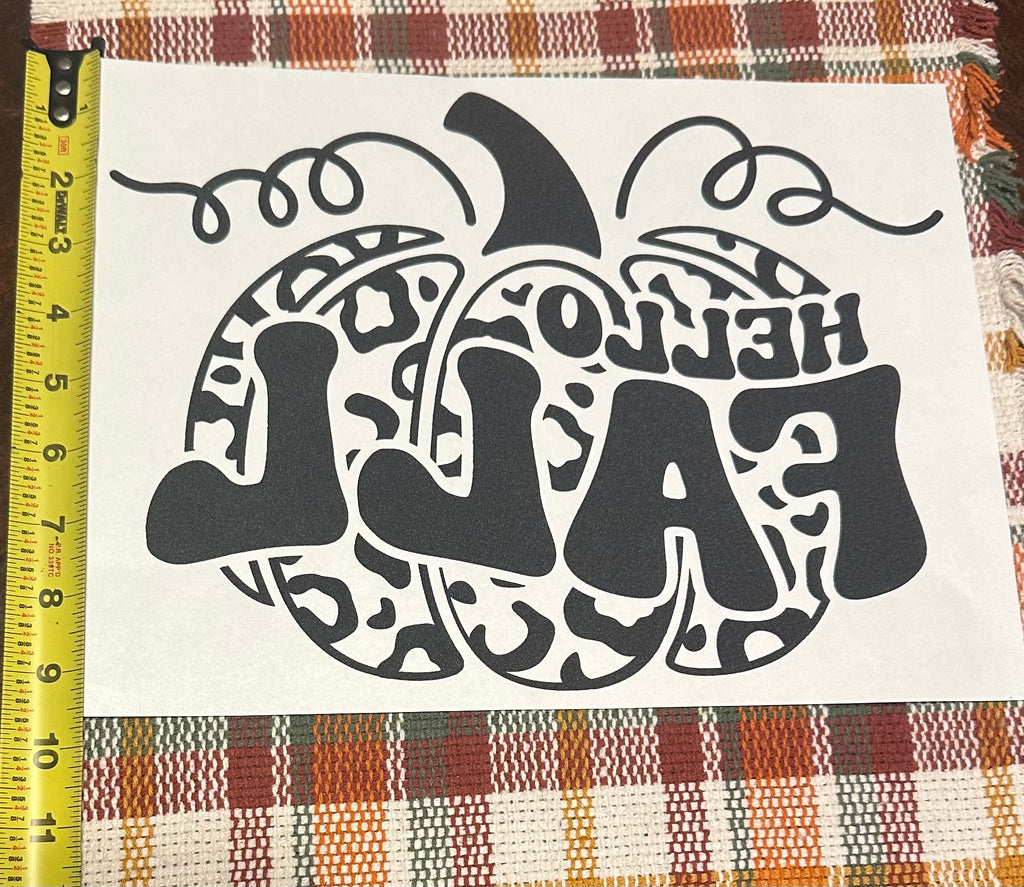 Hello Fall Screen Print Transfer