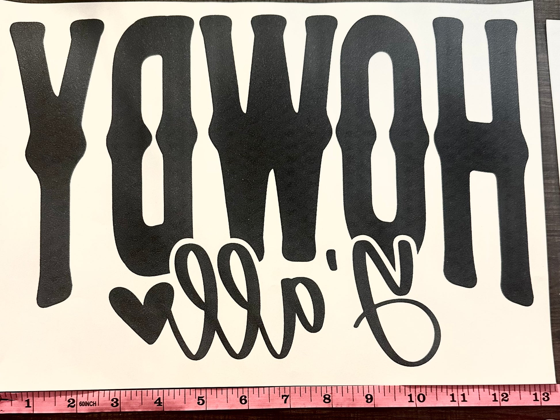 Howdy Y’all Western Iron On Screen Print Transfer