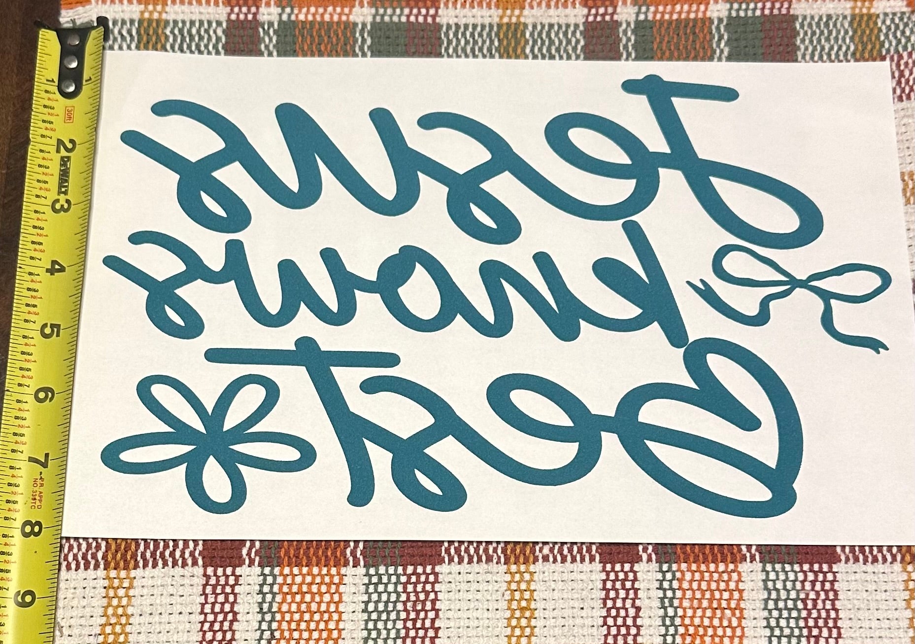 Jesus Knows Best Teal Iron On Screen Print Transfer