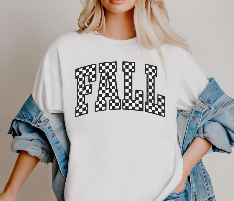Fall Checkered Iron On Screen Print Transfer